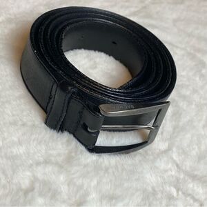 Bachrach Black Leather Belt Size 50